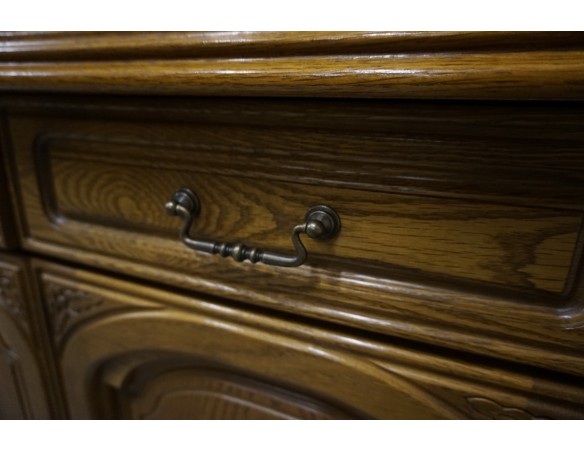 KOMODA DĘBOWA 3 DRZWIOWA SZER. 162 CM