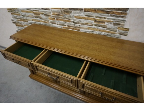 KOMODA DĘBOWA 3 DRZWIOWA SZER. 162 CM