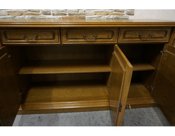 KOMODA DĘBOWA 3 DRZWIOWA SZER. 162 CM