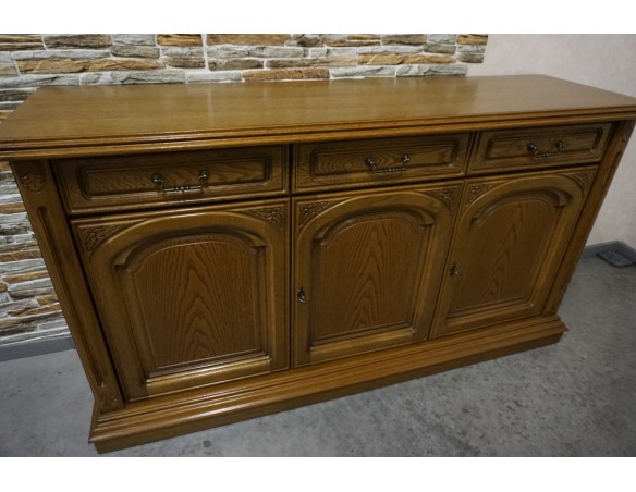 KOMODA DĘBOWA 3 DRZWIOWA SZER. 162 CM