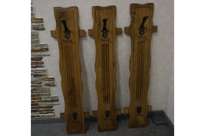 WIESZAKI 3 SZTUKI DO PRZEDPOKOJU DĘBOWE