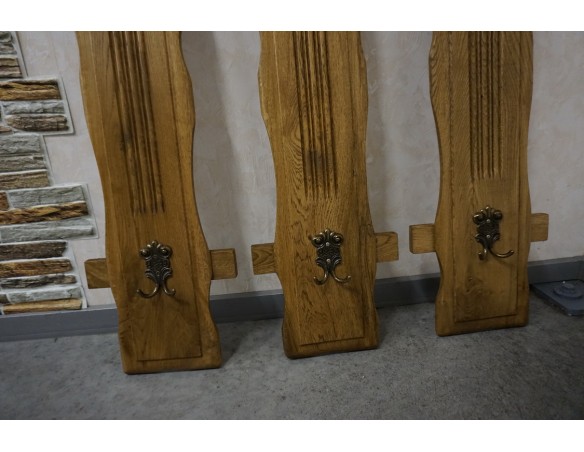 WIESZAKI 3 SZTUKI DO PRZEDPOKOJU DĘBOWE