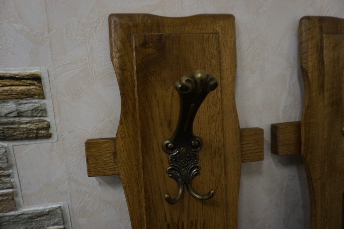 WIESZAKI 3 SZTUKI DO PRZEDPOKOJU DĘBOWE