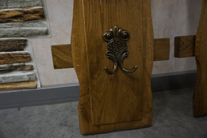 WIESZAKI 3 SZTUKI DO PRZEDPOKOJU DĘBOWE