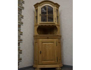 WITRYNA NAROŻNA Z LITEGO DĘBU JASNA NATURALNA 61/61 CM 2