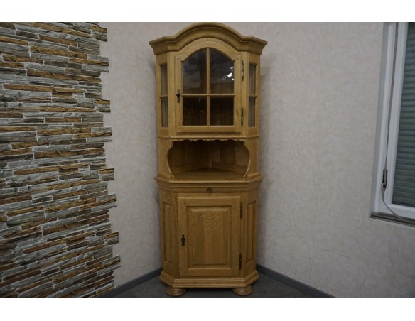 WITRYNA NAROŻNA Z LITEGO DĘBU JASNA NATURALNA 61/61 CM