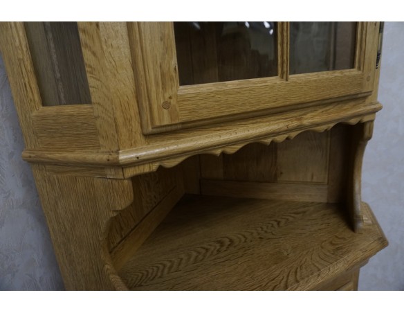 WITRYNA NAROŻNA Z LITEGO DĘBU JASNA NATURALNA 61/61 CM