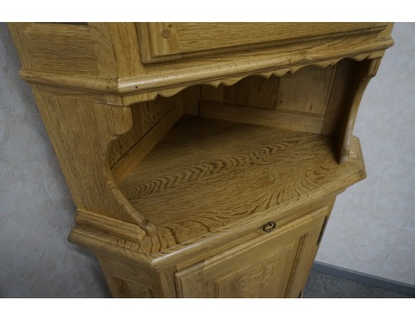 WITRYNA NAROŻNA Z LITEGO DĘBU JASNA NATURALNA 61/61 CM