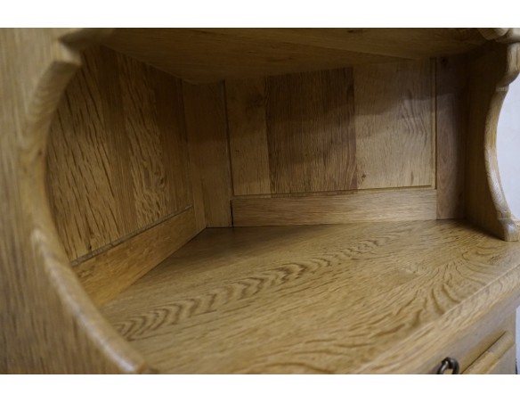 WITRYNA NAROŻNA Z LITEGO DĘBU JASNA NATURALNA 61/61 CM