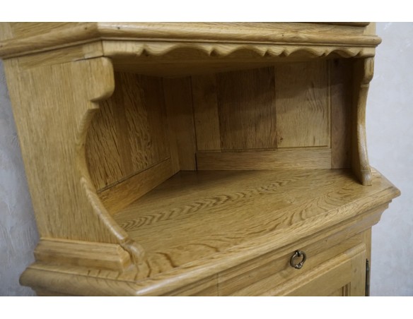 WITRYNA NAROŻNA Z LITEGO DĘBU JASNA NATURALNA 61/61 CM