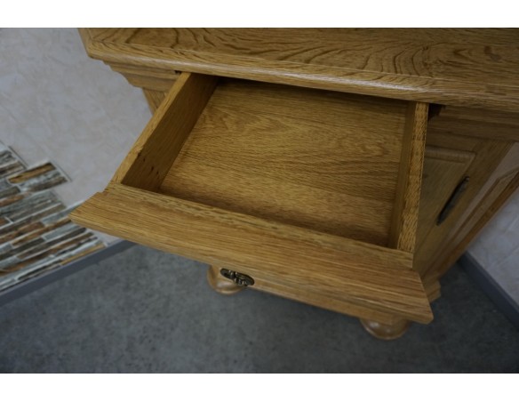 WITRYNA NAROŻNA Z LITEGO DĘBU JASNA NATURALNA 61/61 CM