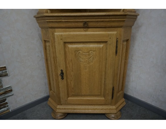 WITRYNA NAROŻNA Z LITEGO DĘBU JASNA NATURALNA 61/61 CM