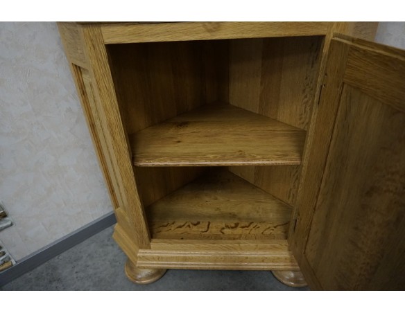 WITRYNA NAROŻNA Z LITEGO DĘBU JASNA NATURALNA 61/61 CM