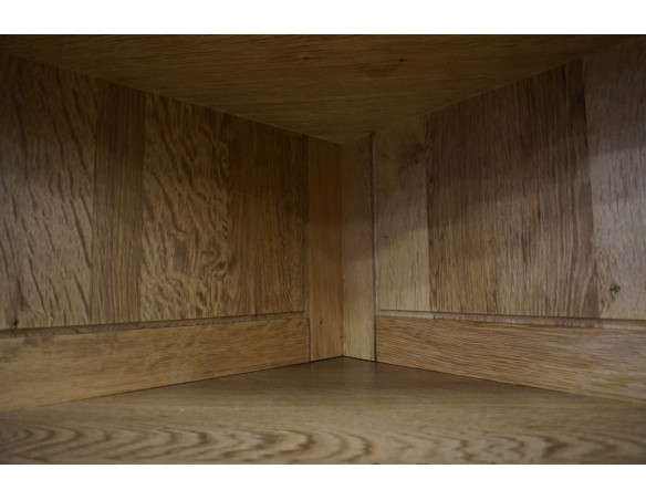 WITRYNA NAROŻNA Z LITEGO DĘBU JASNA NATURALNA 61/61 CM