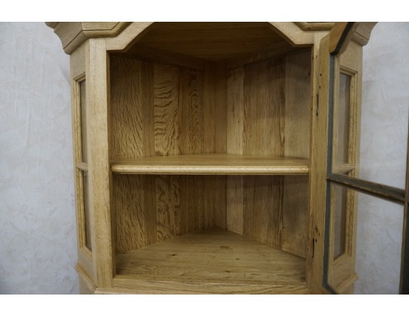 WITRYNA NAROŻNA Z LITEGO DĘBU JASNA NATURALNA 61/61 CM