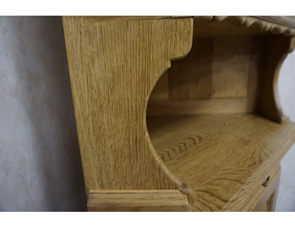 WITRYNA NAROŻNA Z LITEGO DĘBU JASNA NATURALNA 61/61 CM