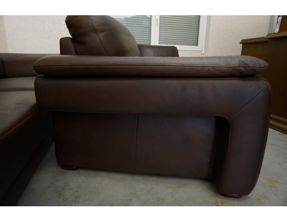 ZESTAW SKÓRA NATURALNA BRĄZOWA 3+2+1