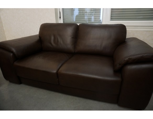 ZESTAW SKÓRA NATURALNA BRĄZOWA 3+2+1