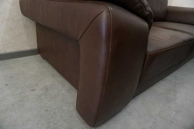 ZESTAW SKÓRA NATURALNA BRĄZOWA 3+2+1