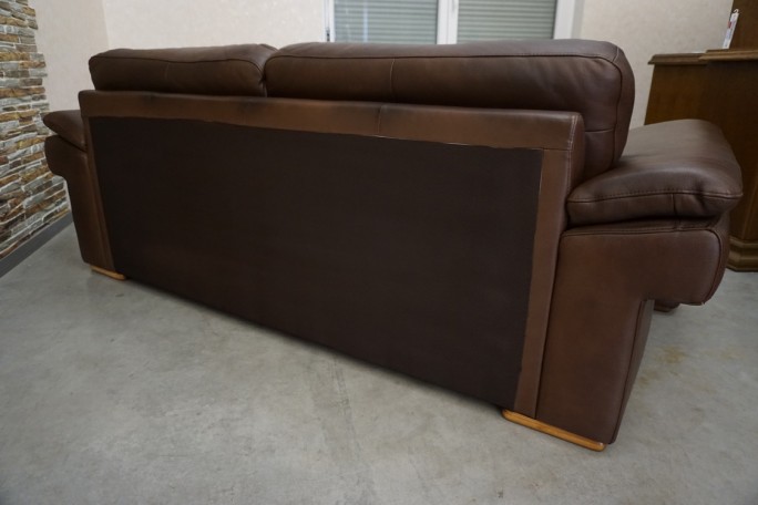 ZESTAW SKÓRA NATURALNA BRĄZOWA 3+2+1