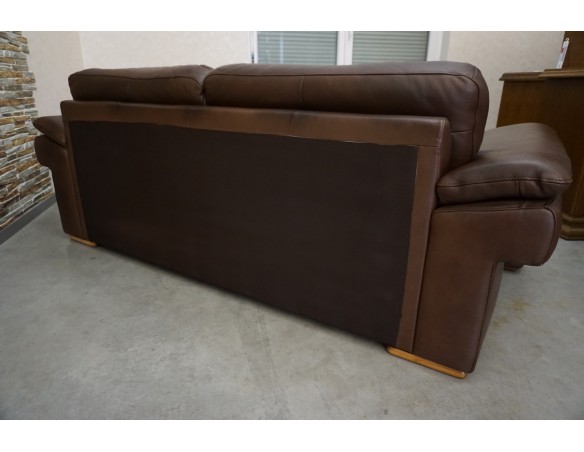 ZESTAW SKÓRA NATURALNA BRĄZOWA 3+2+1