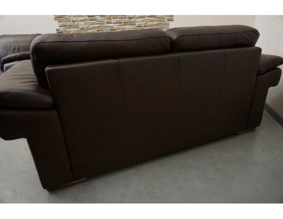 ZESTAW SKÓRA NATURALNA BRĄZOWA 3+2+1