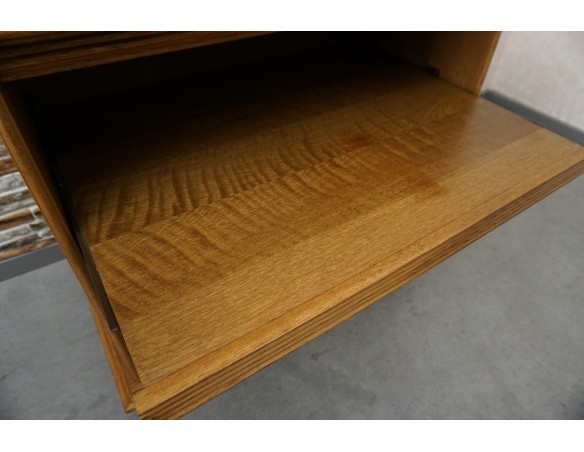 KOMÓDKA DĘBOWA RTV SZER. 88 CM