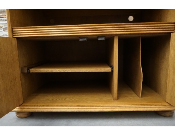 KOMÓDKA DĘBOWA RTV SZER. 88 CM