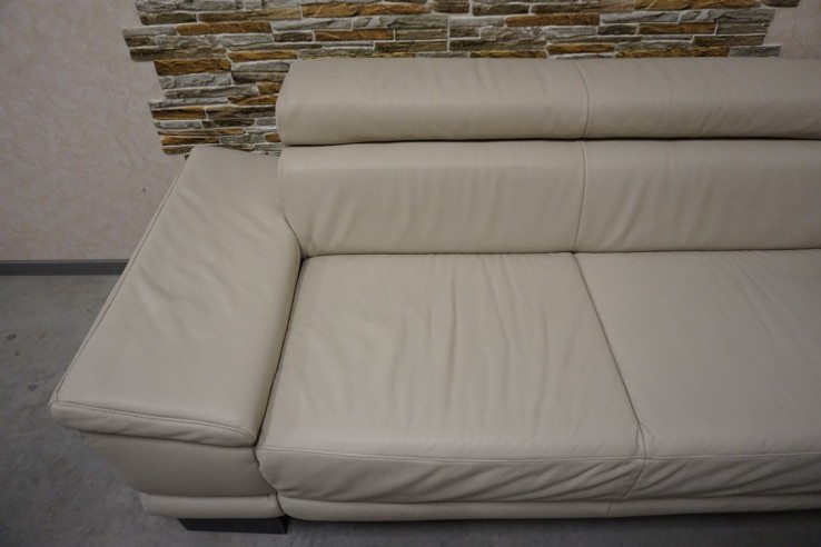 NAROŻNIK SKÓRZANY SKÓRA NATURALNA JASNA 280/220 CM