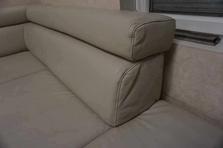 NAROŻNIK SKÓRZANY SKÓRA NATURALNA JASNA 280/220 CM