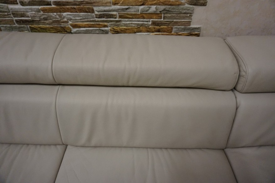 NAROŻNIK SKÓRZANY SKÓRA NATURALNA JASNA 280/220 CM