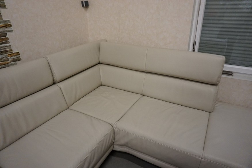 NAROŻNIK SKÓRZANY SKÓRA NATURALNA JASNA 280/220 CM