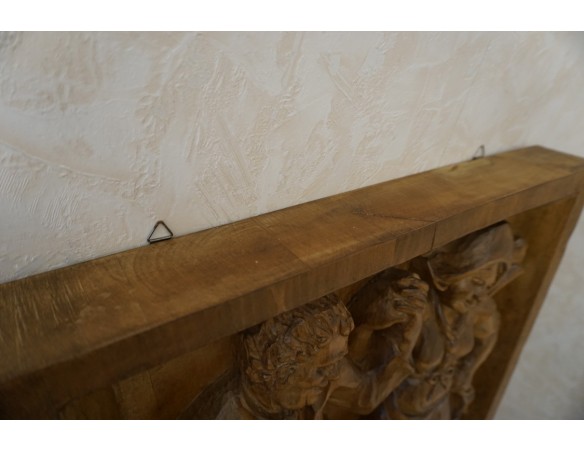 OBRAZ DĘBOWY RZEŹBIONY Z LITEGO DĘBU  48cm x 48 cm