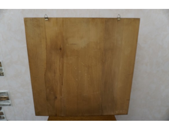 OBRAZ DĘBOWY RZEŹBIONY Z LITEGO DĘBU  48cm x 48 cm