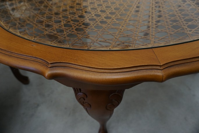 ZESTAW CHIPPENDALE SOFA 2 OS. + 2 FOTELE + ŁAWA...