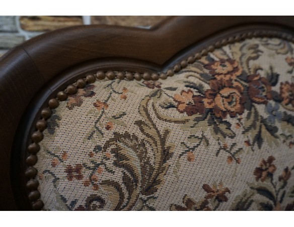 ZESTAW CHIPPENDALE SOFA 2 OS. + 2 FOTELE + ŁAWA Z RAFIĄ