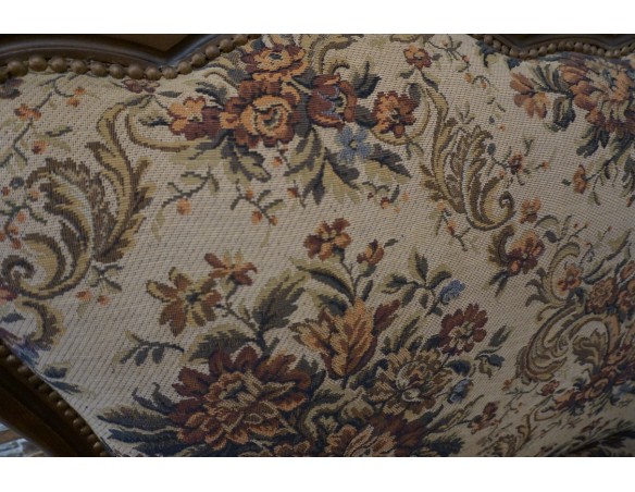 ZESTAW CHIPPENDALE SOFA 2 OS. + 2 FOTELE + ŁAWA Z RAFIĄ