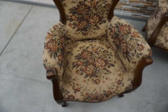 ZESTAW CHIPPENDALE SOFA 2 OS. + 2 FOTELE + ŁAWA...