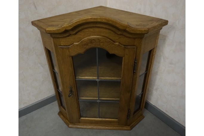 WITRYNA WITRYNKA DĘBOWA NAROŻNA WISZĄCA 44/44 CM