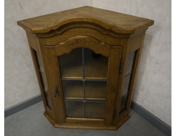 WITRYNA WITRYNKA DĘBOWA NAROŻNA WISZĄCA 44/44 CM