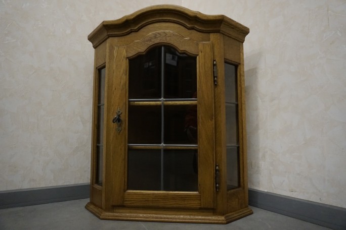 WITRYNA WITRYNKA DĘBOWA NAROŻNA WISZĄCA 44/44 CM