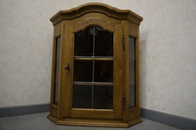 WITRYNA WITRYNKA DĘBOWA NAROŻNA WISZĄCA 44/44 CM