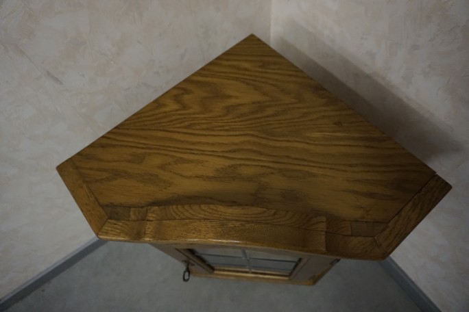 WITRYNA WITRYNKA DĘBOWA NAROŻNA WISZĄCA 44/44 CM