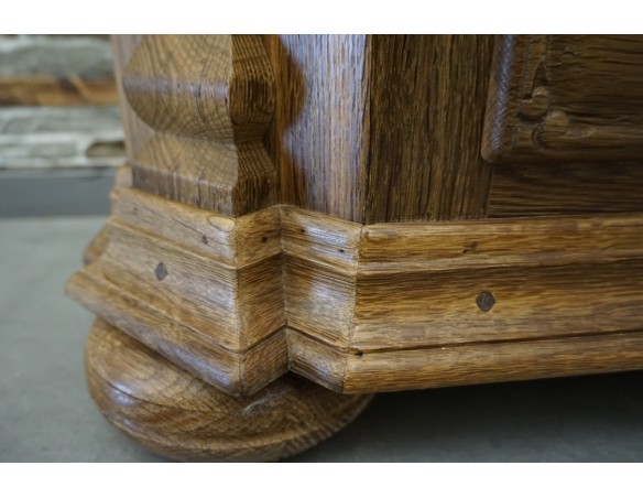 WITRYNA BIBLIOTEKA PRZESZKLONA LITY NATURALNY DĄB SZER. 145 CM