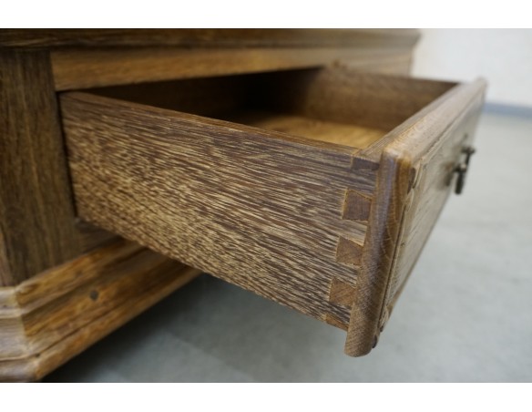 WITRYNA BIBLIOTEKA PRZESZKLONA LITY NATURALNY DĄB SZER. 145 CM