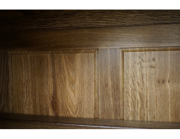 WITRYNA BIBLIOTEKA PRZESZKLONA LITY NATURALNY DĄB SZER. 145 CM