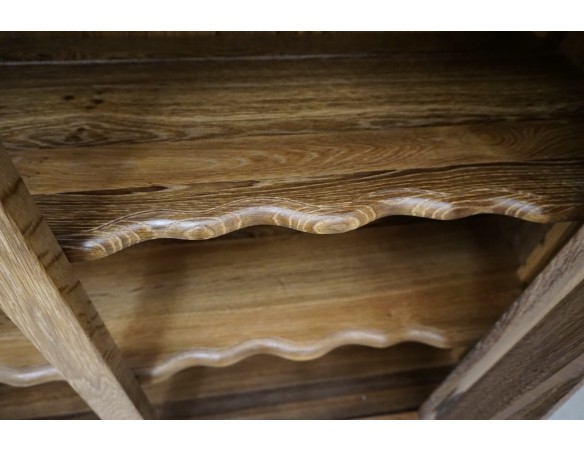 WITRYNA BIBLIOTEKA PRZESZKLONA LITY NATURALNY DĄB SZER. 145 CM