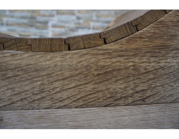 WITRYNA BIBLIOTEKA PRZESZKLONA LITY NATURALNY DĄB SZER. 145 CM