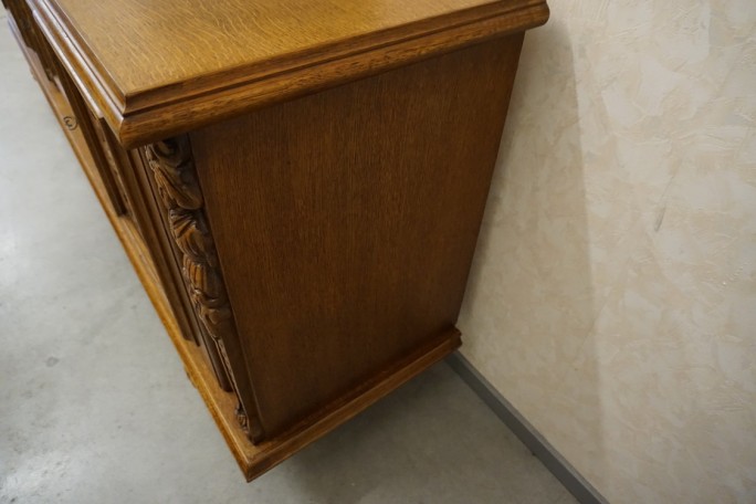 KOMODA DĘBOWA MOTYW MYŚLIWSKI RZEŹBIONA 3...