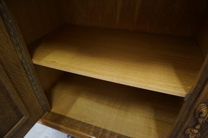 KOMODA DĘBOWA RZĘŹBIONA Z NADSTAWKĄ SZER. 245 CM